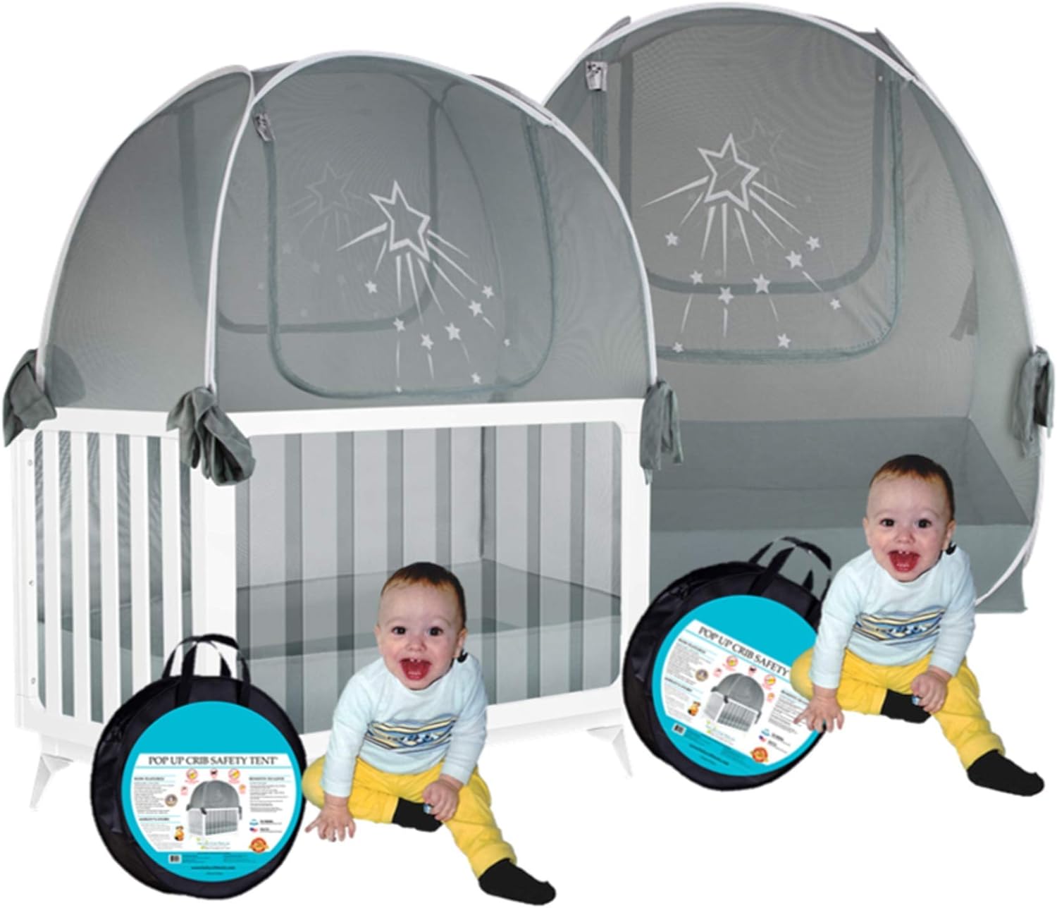 crib cover tent Twin Set x 2 Crib Tents – Baby Crib Tents